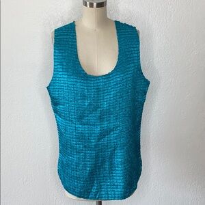 Sere Nade turquoise crinkled summer top XL